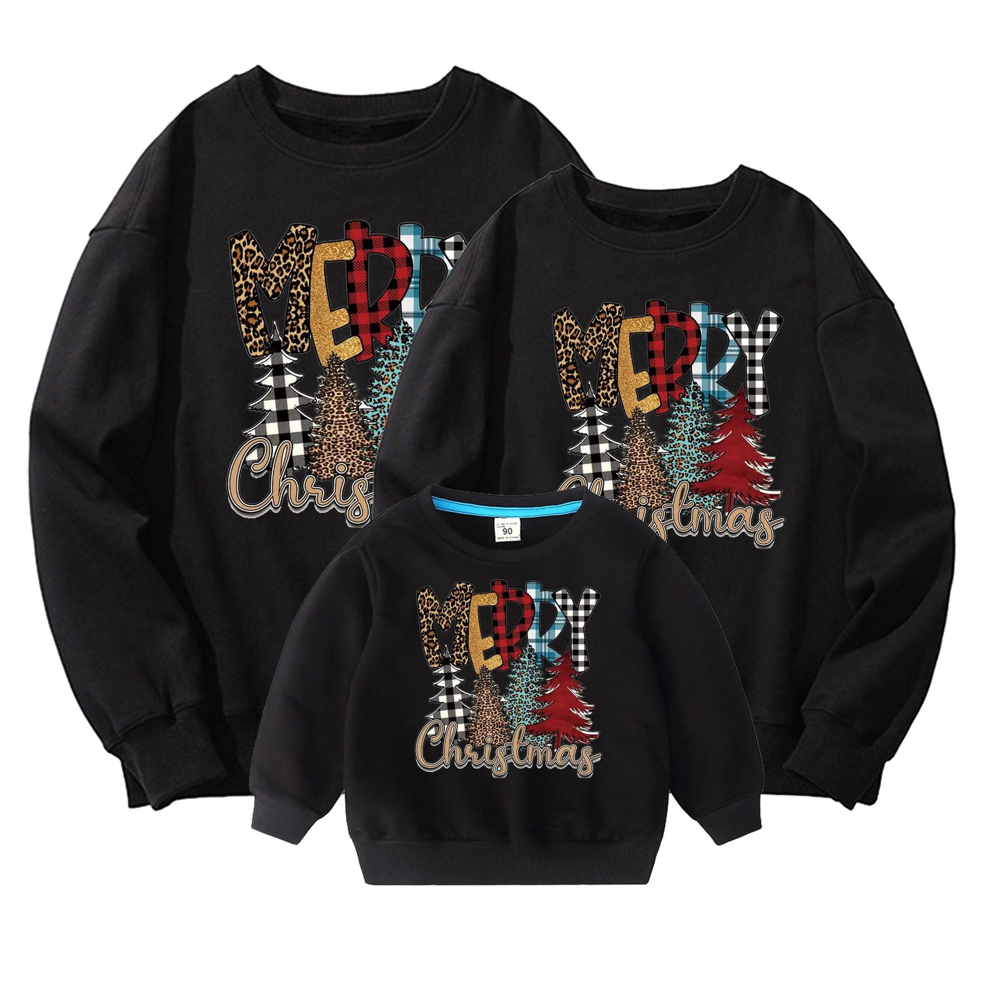 Parent-child Hoodie Pure Cotton T-shirt American Style New Year Christmas by eprolo