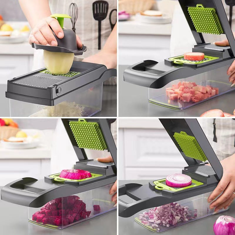 Multifunctional Vegetable Chopper Kitchen Dicer Grater Shredder Set Vegetable Cutter by eprolo