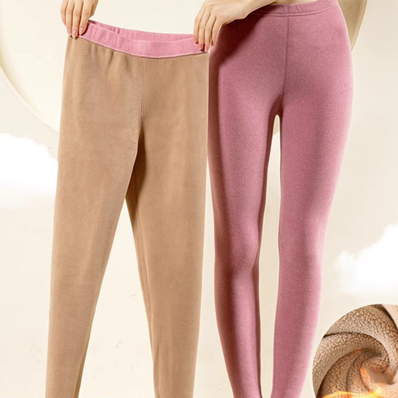 Warm Cashmere Leggings Winter Solid Slim Pants Fashion Trousers For Women Clothing by DERILUJA LLC