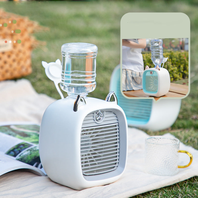 Humidifying Spray Mini Fan Office Desktop Air Cooler USB Charging Portable Desktop Small Fan by eprolo