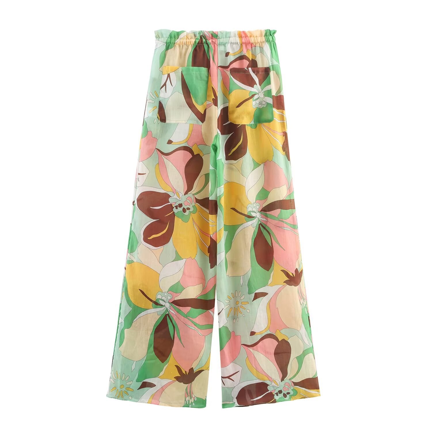Linen flower shirt+straight trousers suit by eprolo