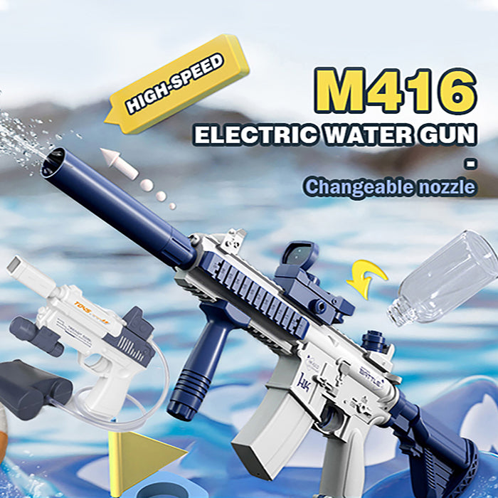 Summer Fully Automatic Electric Water Gun Rechargeable Long-Range Continuous Firing Party Game Kids Gift by DERILUJA LLC
