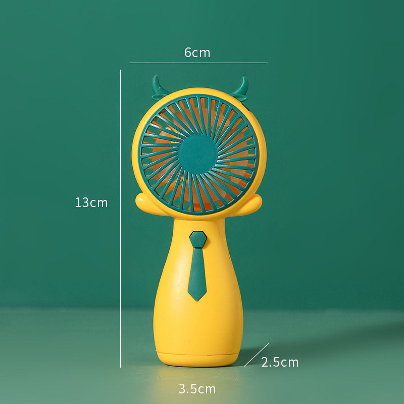 Girls Fan Cute Fan Antlers Small Fan Handheld Fan Mini Portable Fan Company Gift Fan by eprolo