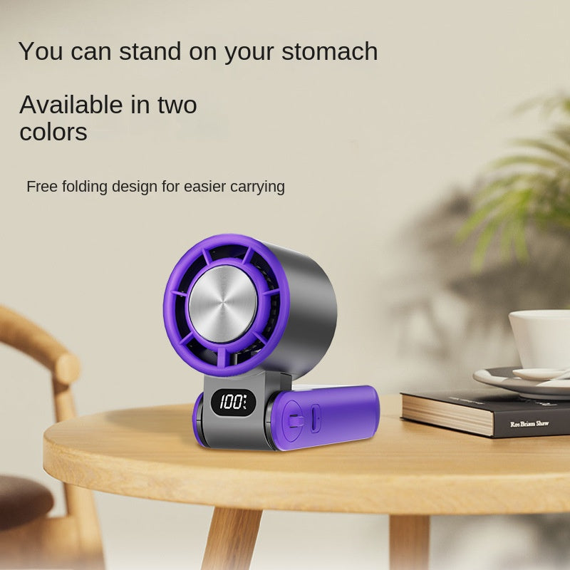 Portable Foldable Neck Fan with Digital Display and Infinite Speed Control, Compact Cooling Handheld Fan for Outdoor Use by eprolo