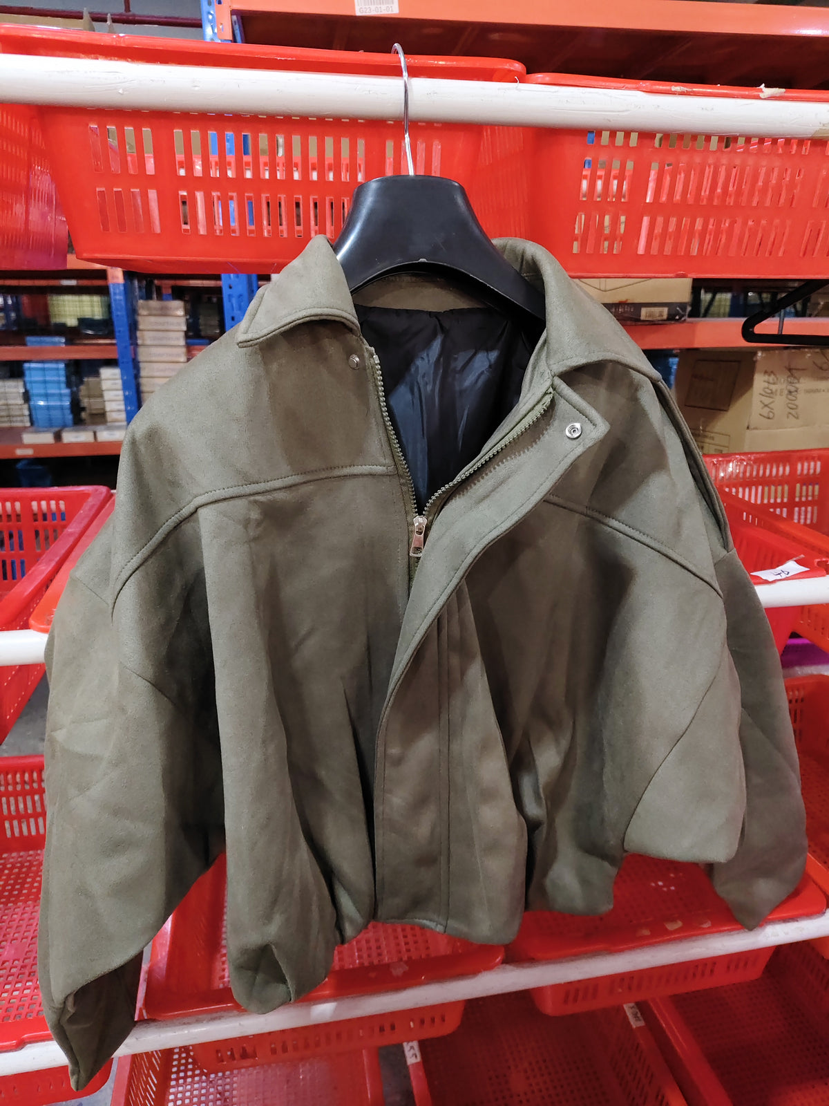 Faux Suede Texture Pilot Jacket - Men's Casual Zip Up Coat with Soft Touch Finish for Daily Wear by DERILUJA LLC