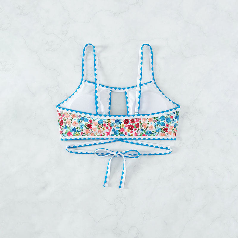 small floral print bikini with tie-back design by eprolo