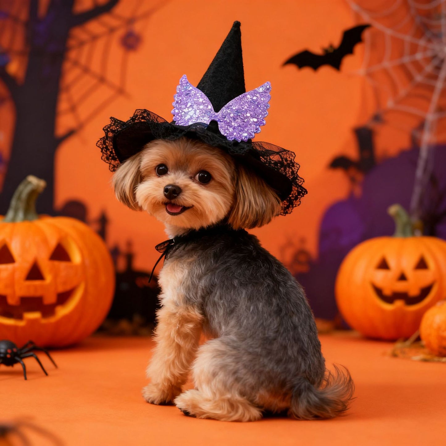 Pet Halloween Hat Creative Pumpkin Devil Spider New Stock Rabbit Pet Dog by eprolo