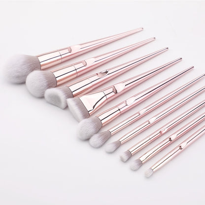 10Pcs Eye Makeup Brushes Set Eye Shadow Eyebrow Sculpting Power Brushes Facial Makeup Cosmetic Brush Tools