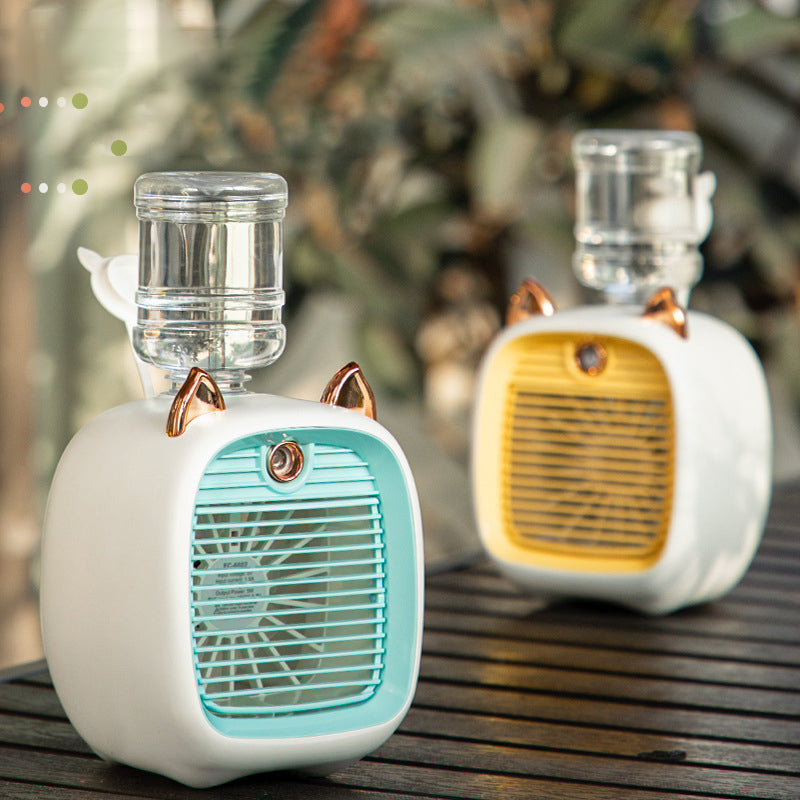 Humidifying Spray Mini Fan Office Desktop Air Cooler USB Charging Portable Desktop Small Fan by eprolo