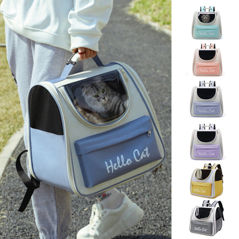 Portable Cat Carrier Bags Outdoor Windproof Travel Backpack Small Dogs Cat Sunscreen Transport Carrying Bag by eprolo