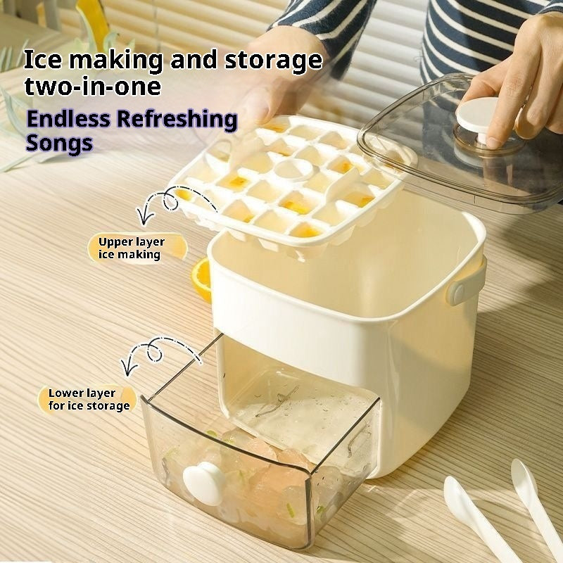 48 Grid Ice Cube Mold Reusable Refrigerator Ice Maker One-touch Easy Release Homemade Ice Cube Tray Mold Home Ice Making Tool by DERILUJA LLC
