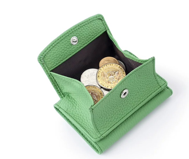 Genuine Leather Small Wallet RFID Coin Purse Money Clip by eprolo