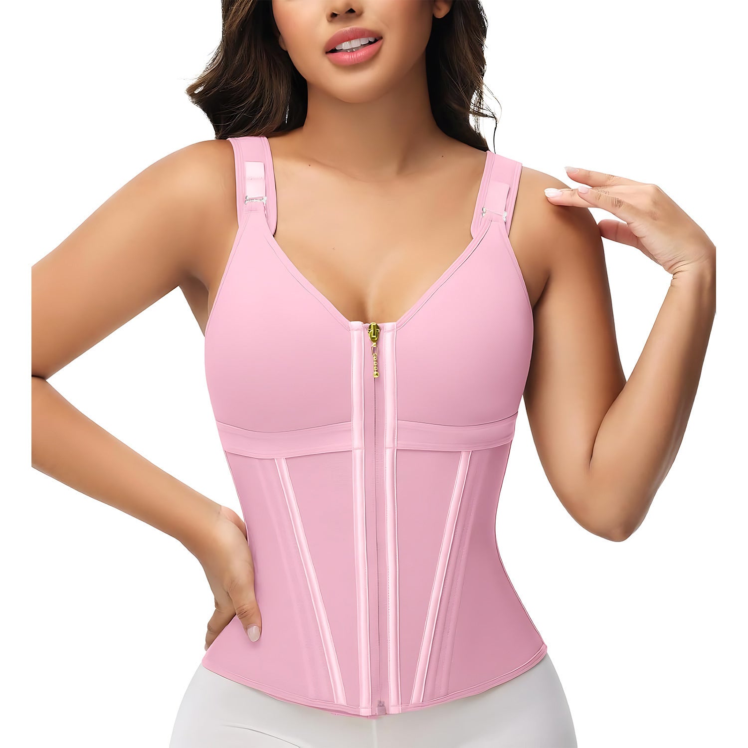 Mesh 15-Bone Support Shaping Vest, Slimming Waist Cincher, Body Shaper by eprolo