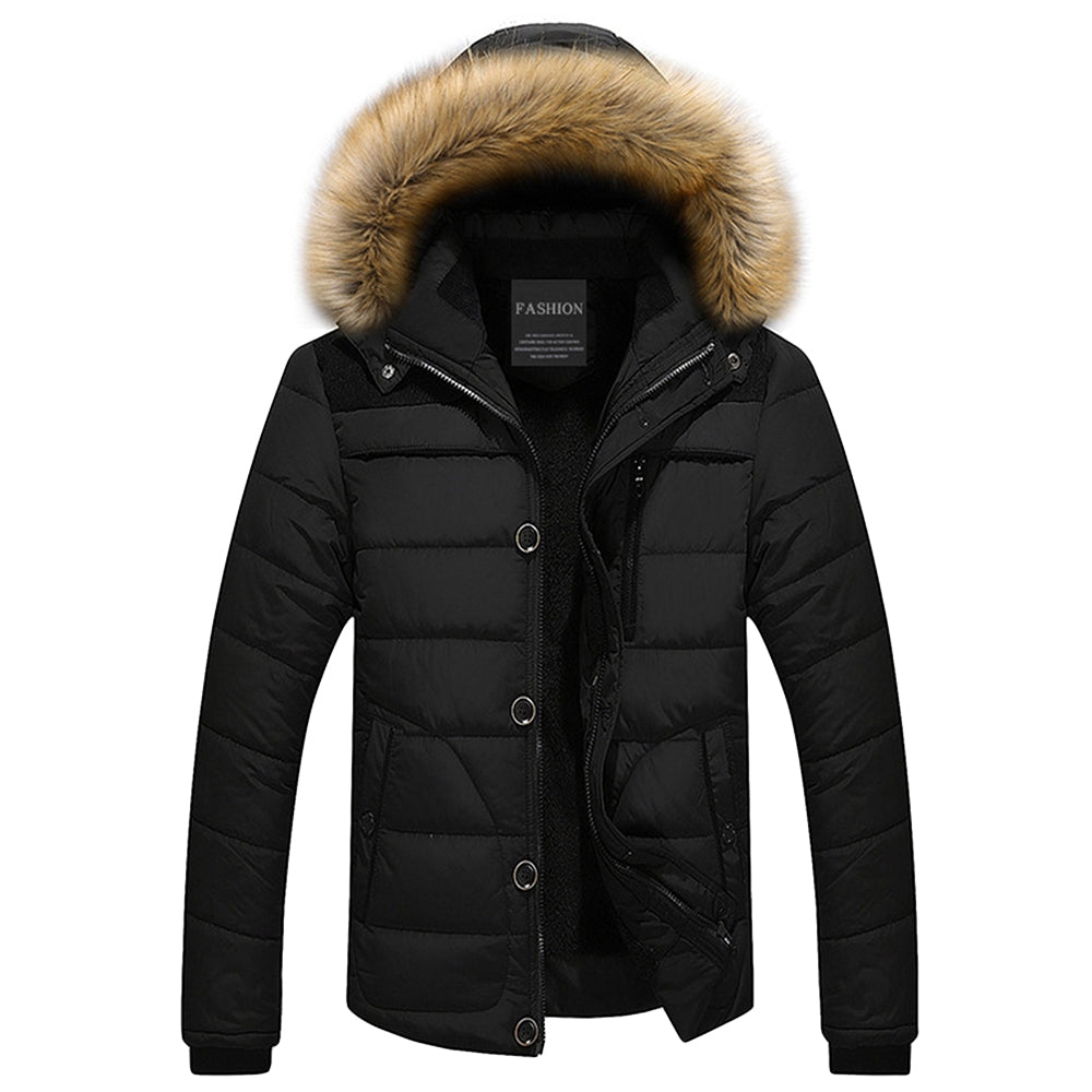 Faux Fur Trim Hooded Puffer Jacket by eprolo