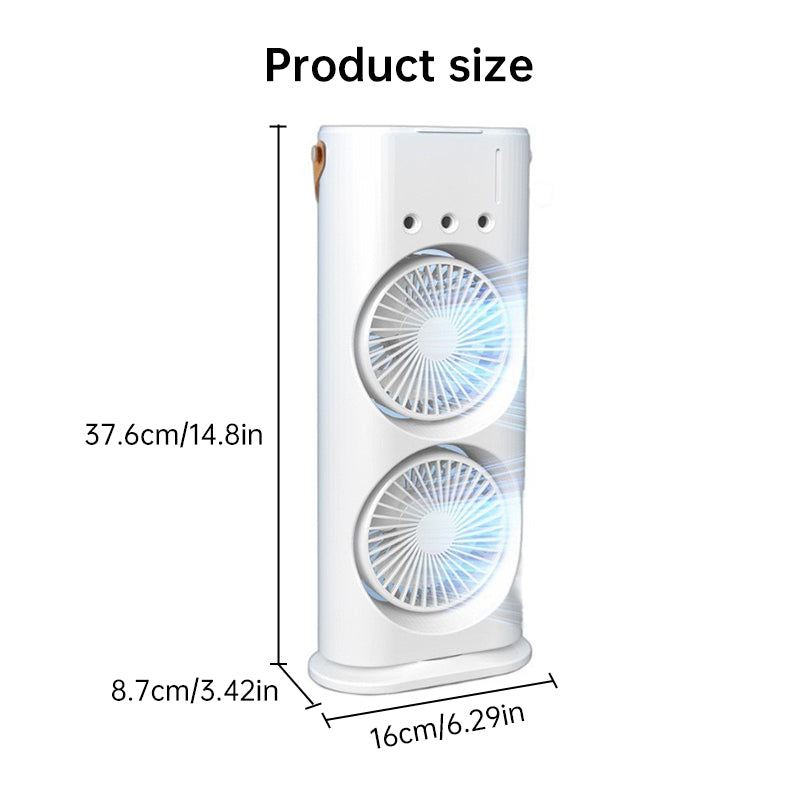 Rechargeable Portable Mini Fan with Spray Cooling – Desktop/ Room Use, Ventilation & LED Light by eprolo