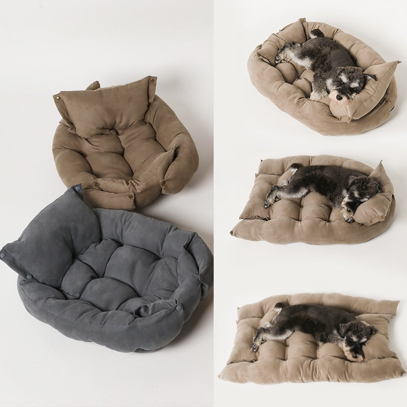 Four-Season Universal Summer Folding Dog Sofa Bed Soft Pet Cushion Pit Bull Small And Medium-Sized Dogs Pet Kennel by eprolo