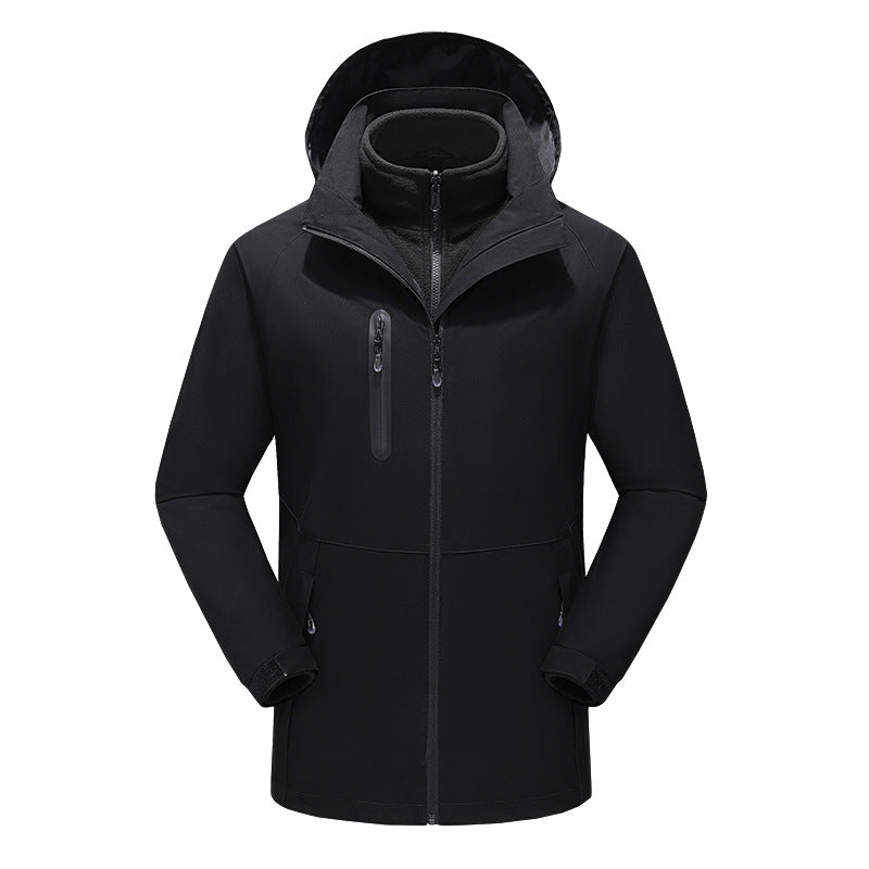 Thermal assault jacket, 3-in-1 cotton jacket with hood, men's warm cotton jacket, outdoor carbon fiber heating jacket by eprolo