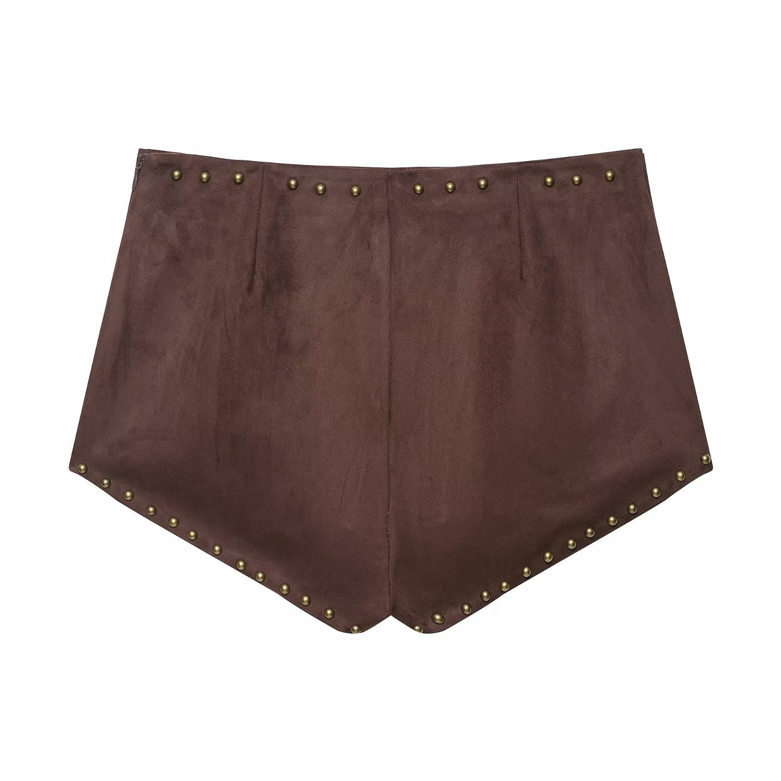 Rivet suede effect vest+shorts set by eprolo