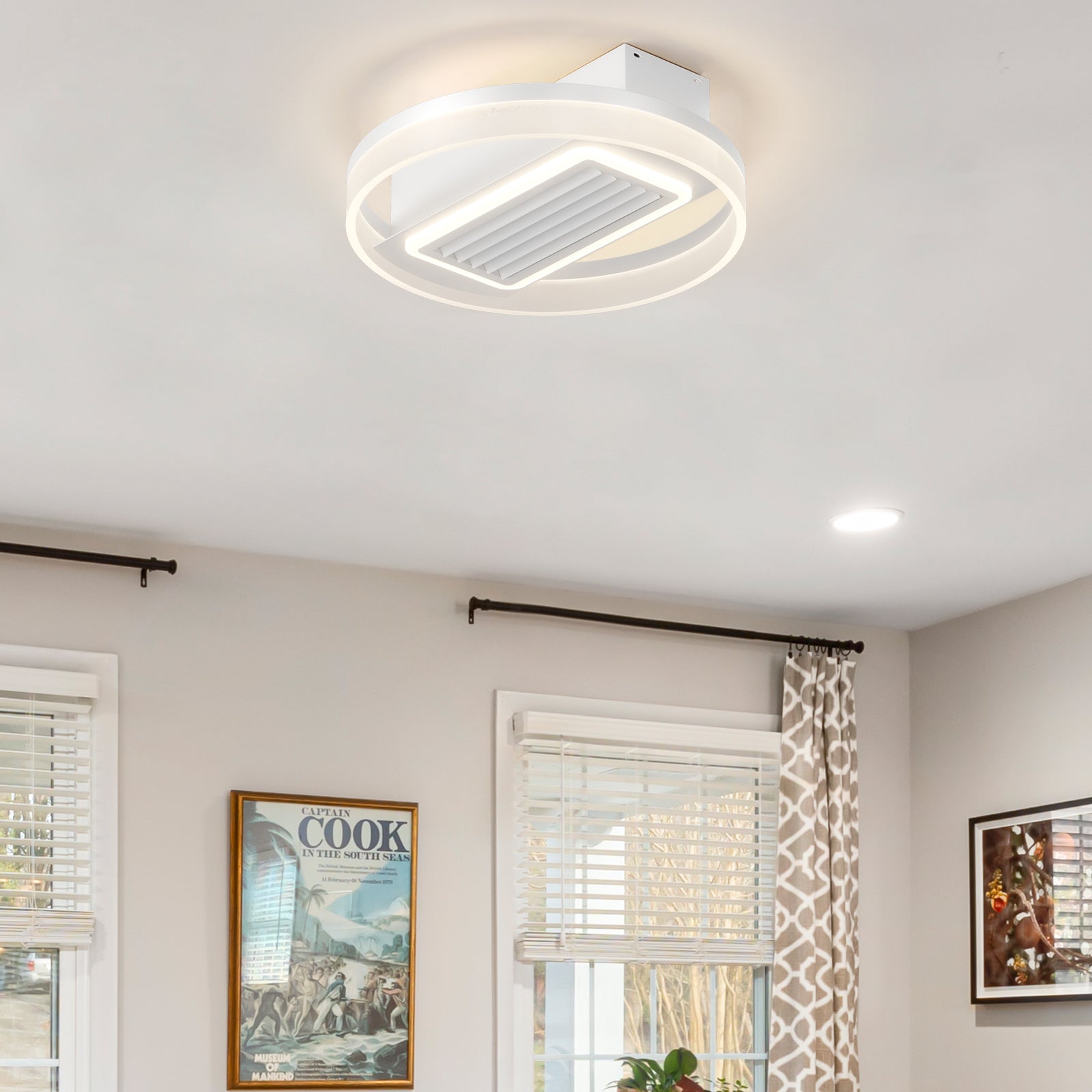 Bladeless Fan Lamp With Lights Dimmable LED by eprolo