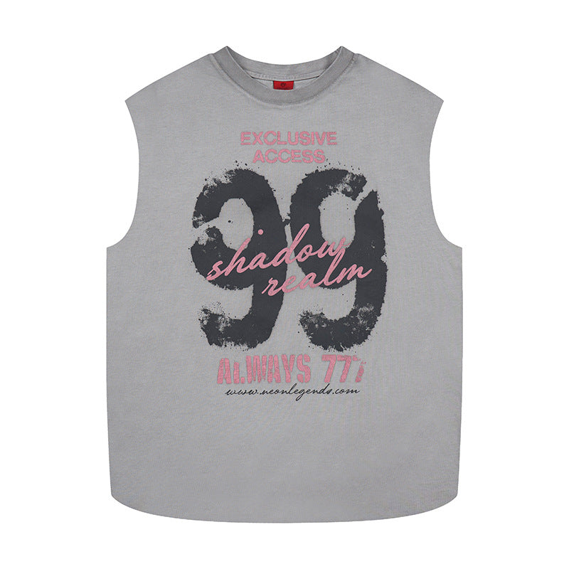 99 printed wide shoulder vest by eprolo