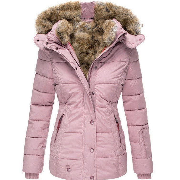 Zipper long sleeved slim fit cotton jacket hooded coat by eprolo