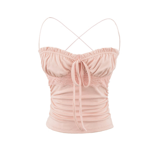 Slim fit lace up top for women by eprolo