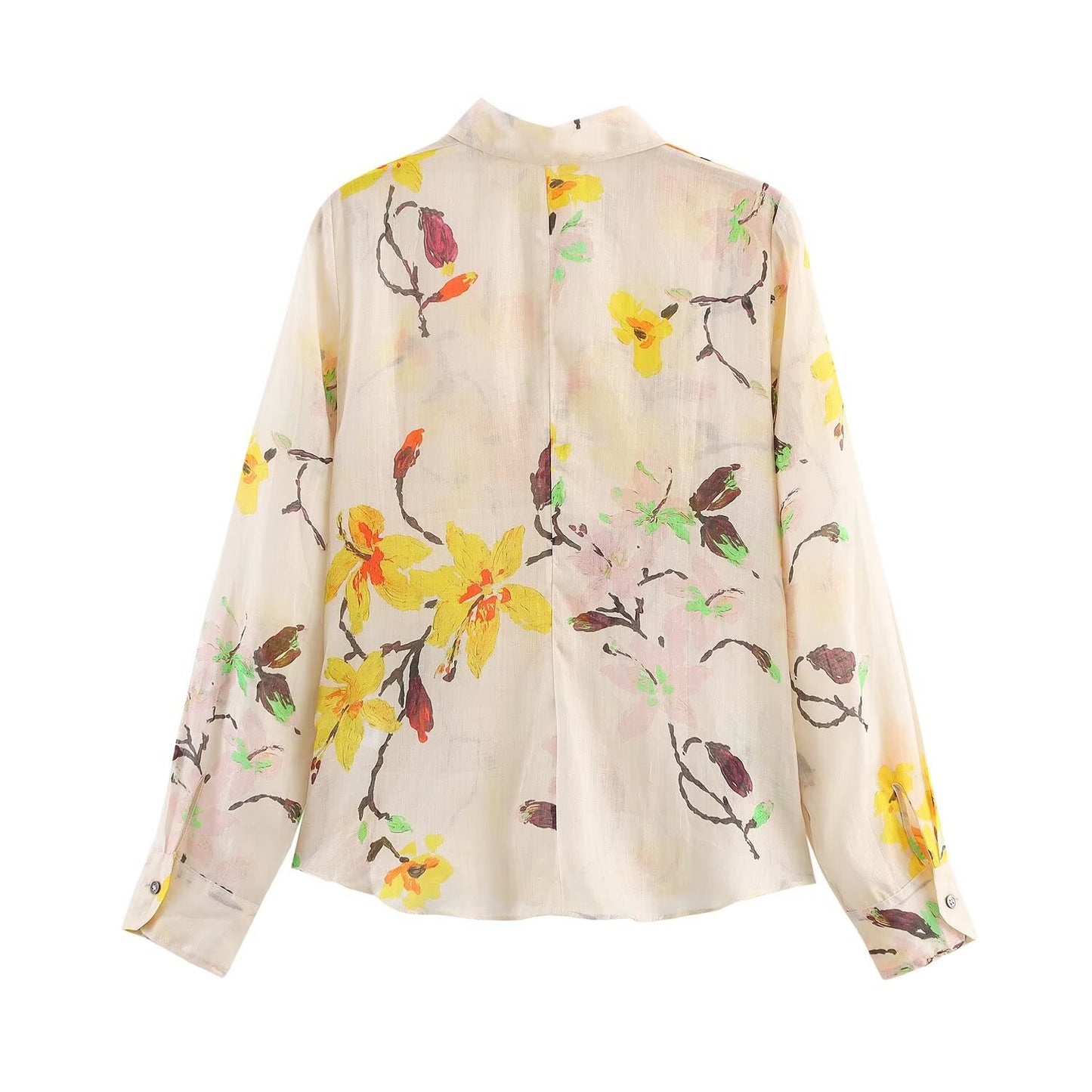 Linen flower shirt+straight trousers suit by eprolo