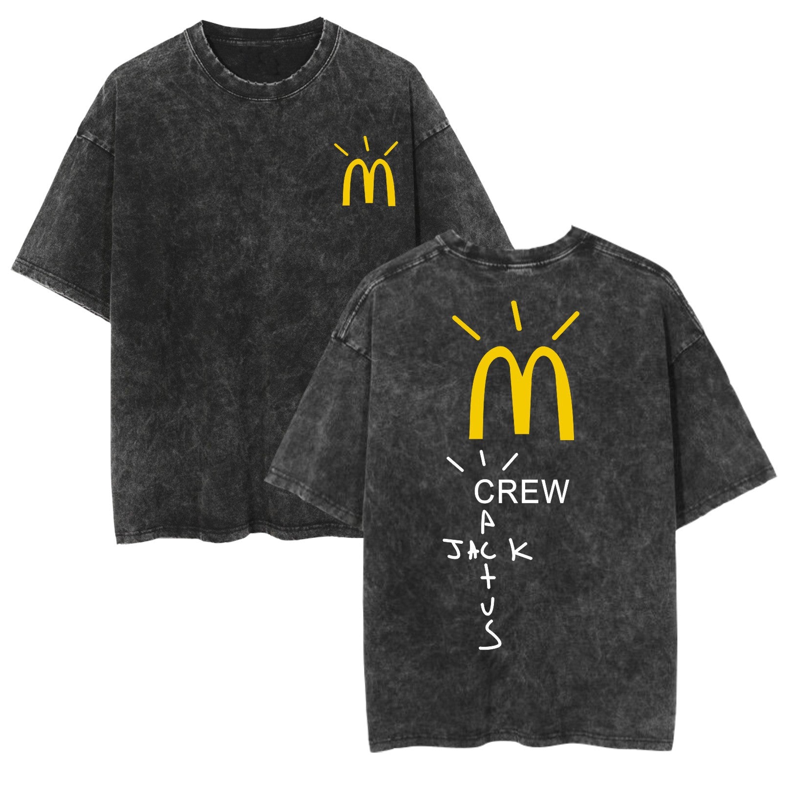 Rap Singer Washed Retro Short Sleeve Fan Commemorative T-Shirt by eprolo