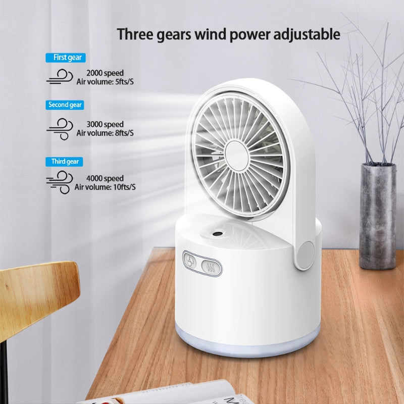USB Charging Humidification Spray Small Fan Desktop Cooling Cooling Water Supply Fan Mini Portable Small Fan by eprolo