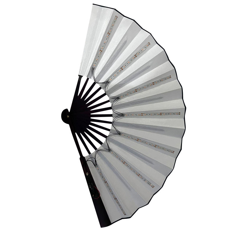 Bar Fan Ins Luminous Disco Fan Trend Electric Syllable Party Performance Props Flash Folding Fan by eprolo