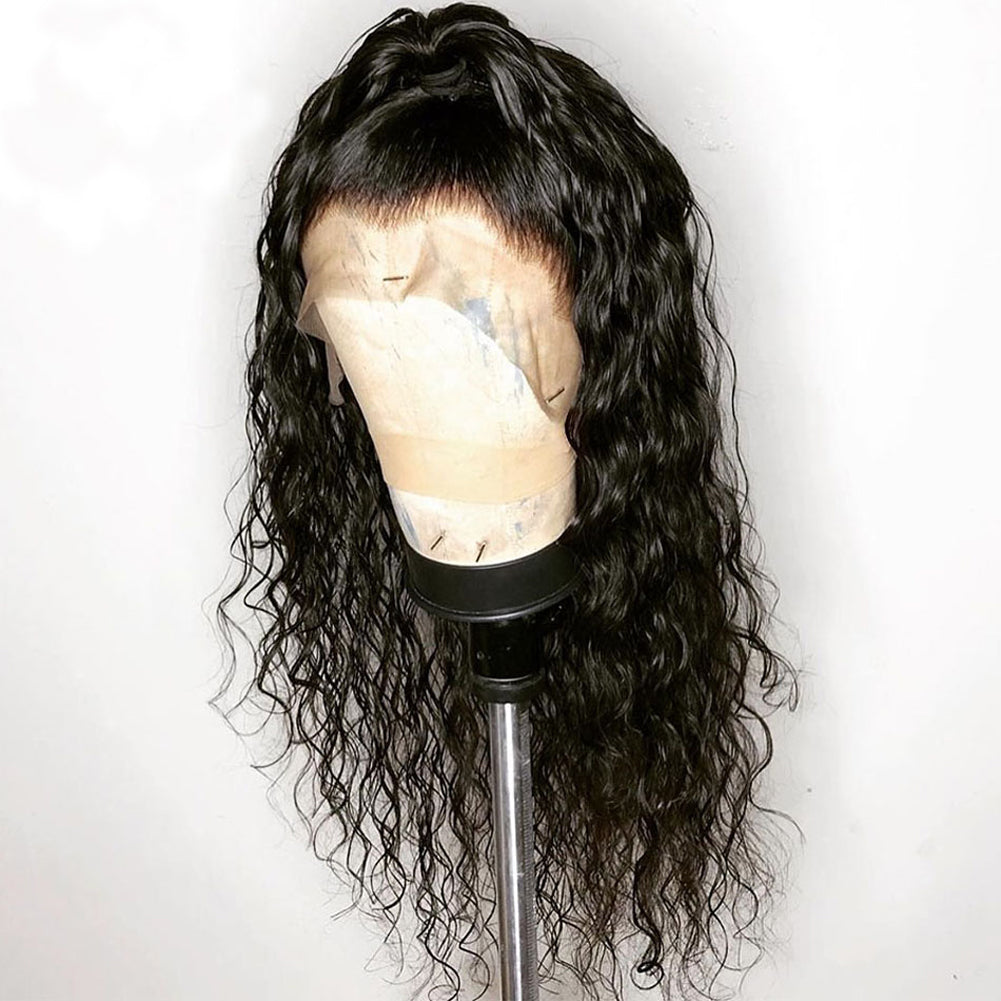 High Temperature Silk Wig Head Cover Wig Hand Groove Ladies Chemical Fiber Front Lace Curly Hair