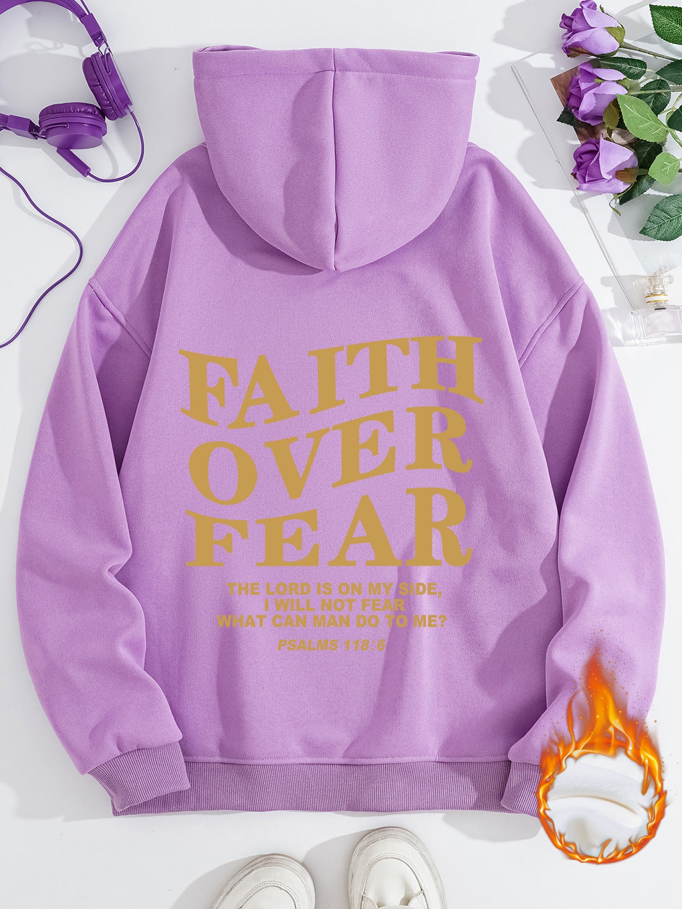 FAITH OVER FEAR Women's Hoodie by eprolo