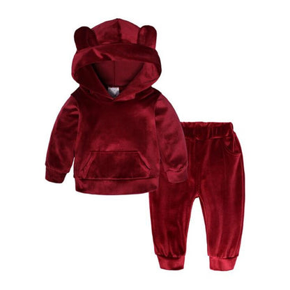 Sport Suit Children Clothing Sets Boys Girls Outfits Winter Gold Velvet Tracksuit Autumn Boy Clothes 1 2 3 4 5 6 7 8 Years