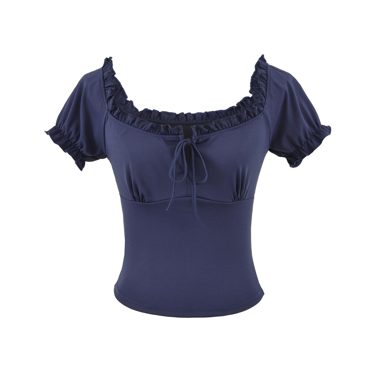 Square neck short sleeved T-shirt for women by eprolo