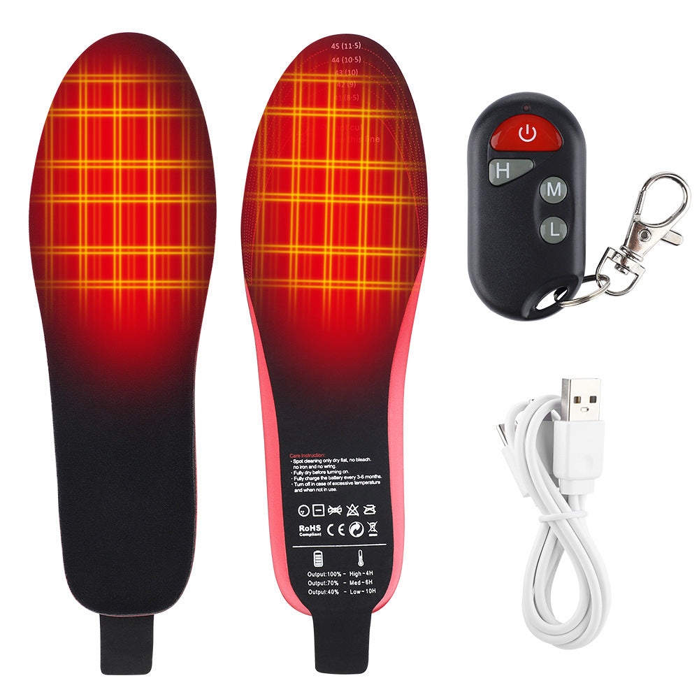 3-speed electric heating insole, USB charging heating insole, winter skiing warm insole, foot warmers for men and women by eprolo