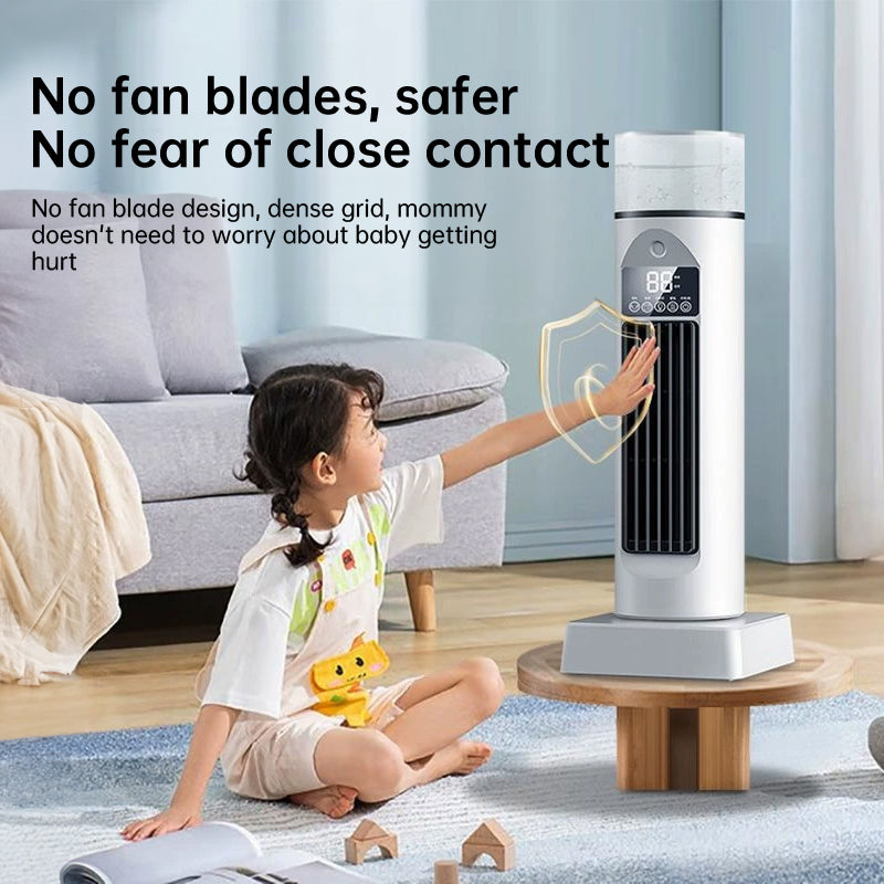 2025 NEW Portable Tower Fan – 6 Wind Speeds, Mist Bladeless, for Bedroom/Living Room/Office by eprolo