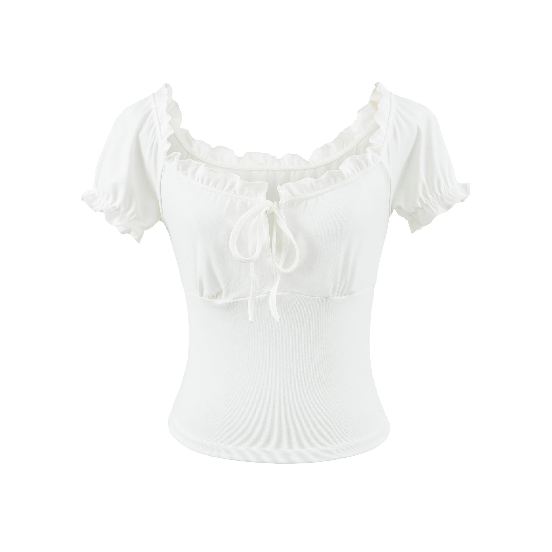 Square neck short sleeved T-shirt for women by eprolo