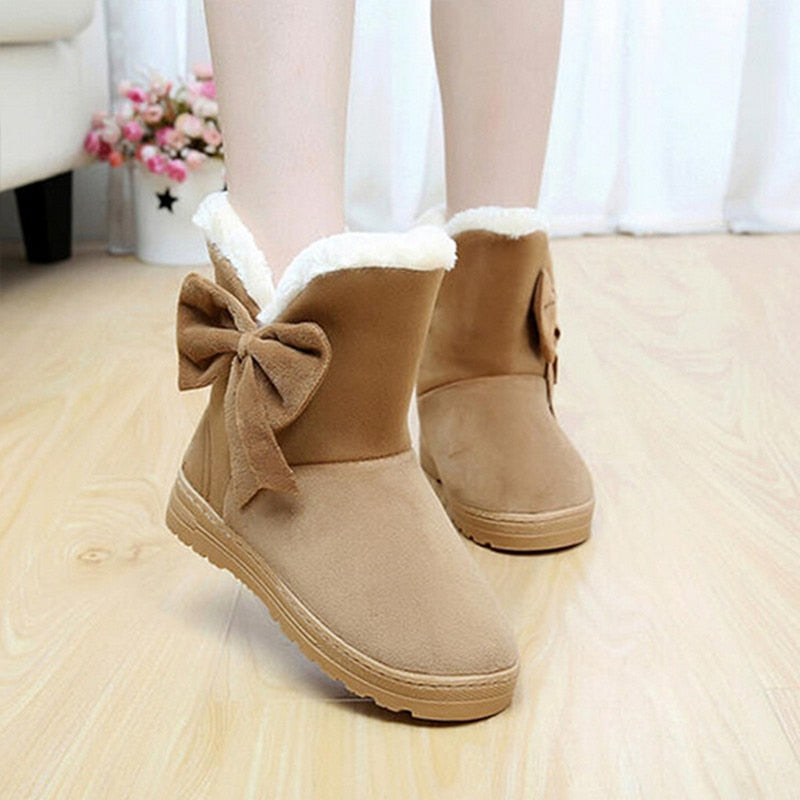 Cotton women ankle boots platform flat women winter shoes