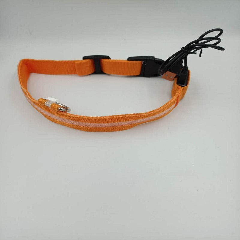 Led Pet Collar Glow Collar Pet Belt Mesh Rechargeable Neck Ring Usb Rechargeable Dog Cord Collar Battery by eprolo