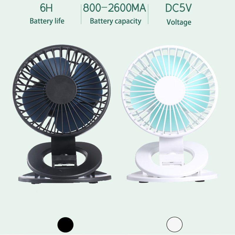 The New Clip Fan Mini Desktop USB Small Fan Dormitory Charging Car Home Gift Fan by eprolo