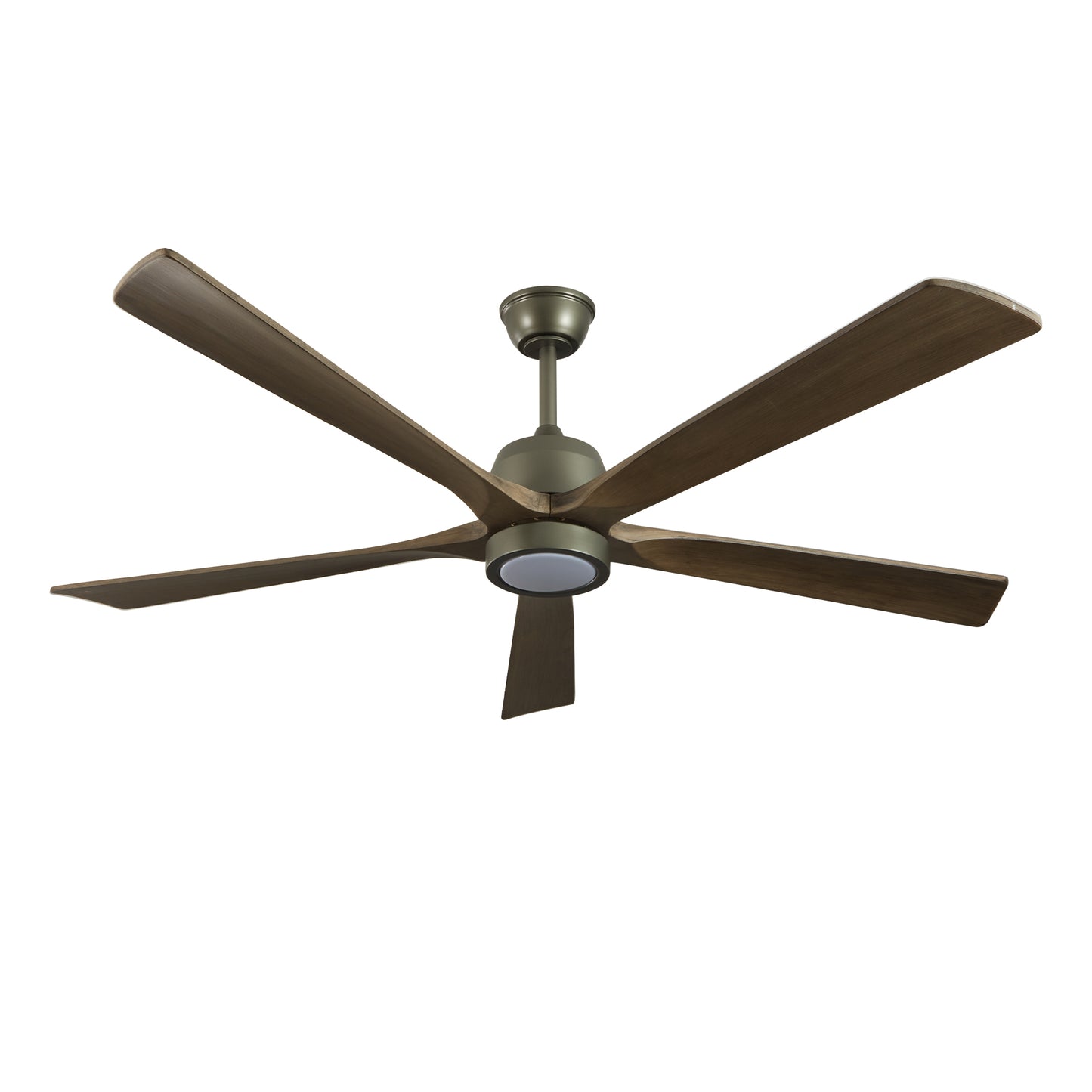 60 "modern wooden ceiling fan with lighting and remote control, 6-speed noiseless reversible DC motor ceiling fan by eprolo