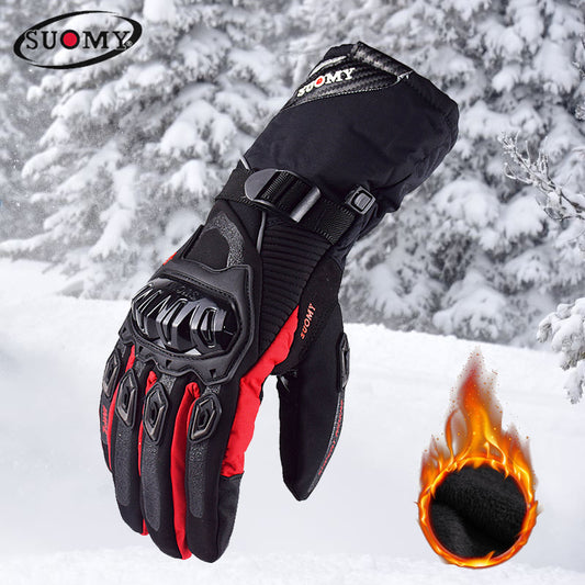 Motorcycle waterproof, windproof, warm winter touch-screen motorcycle riding gloves hand guards anti-fall thick long gloves by eprolo