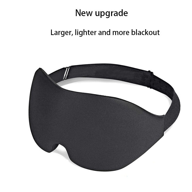 3D Three-Dimensional Sleep Eye Mask Memory Foam Black Blackout Breathable Eye Protection