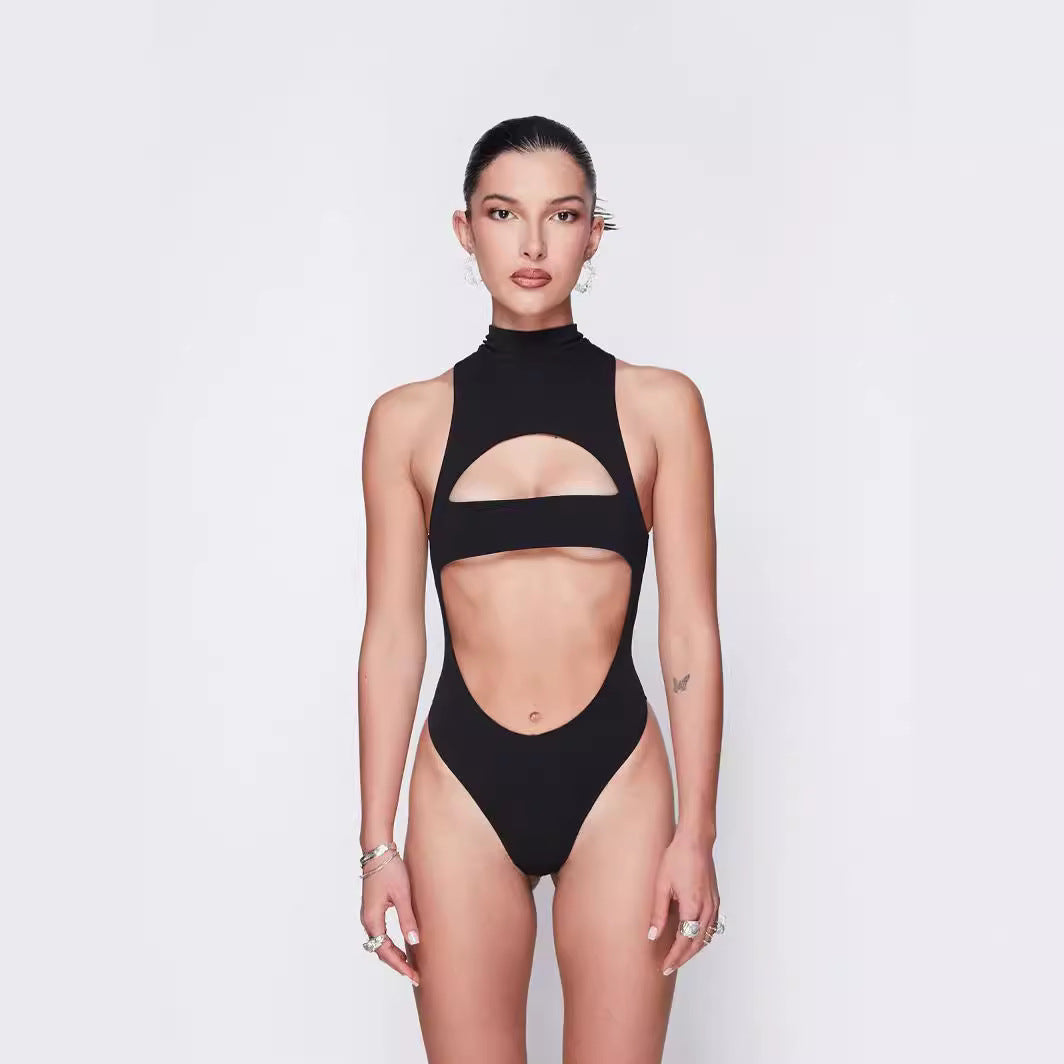 fashion trend ins style hollow out navel slimming jumpsuit by eprolo