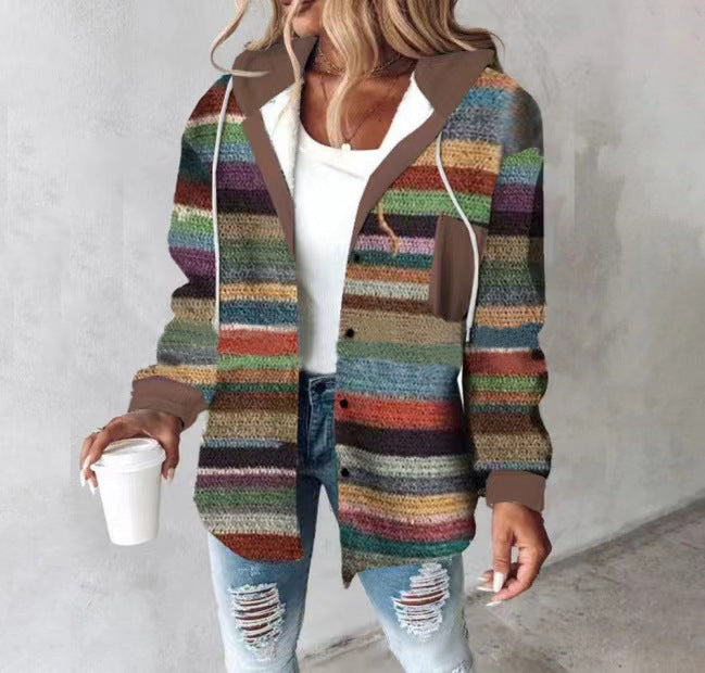 Women's large plaid style women's jacket plaid autumn and winter new style by eprolo