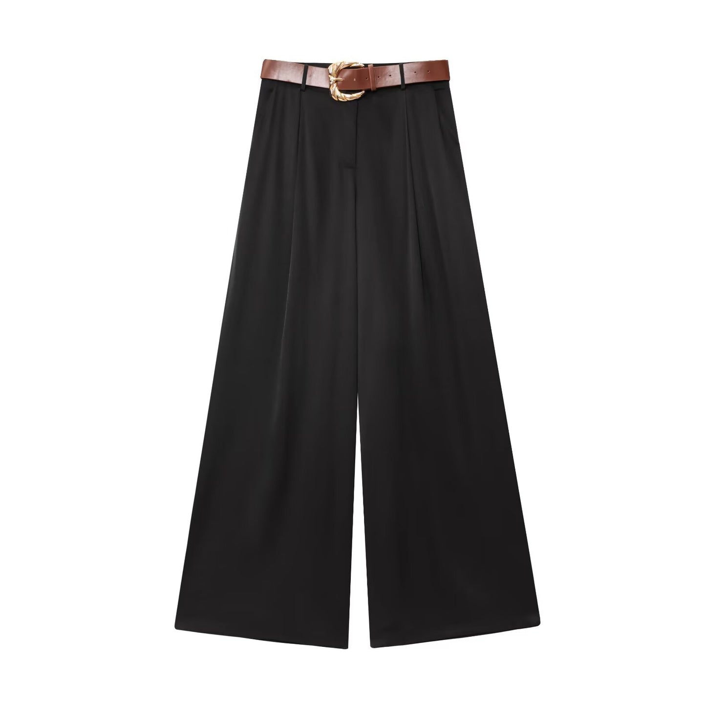 Comes with waistband silk satin wide leg pants by eprolo