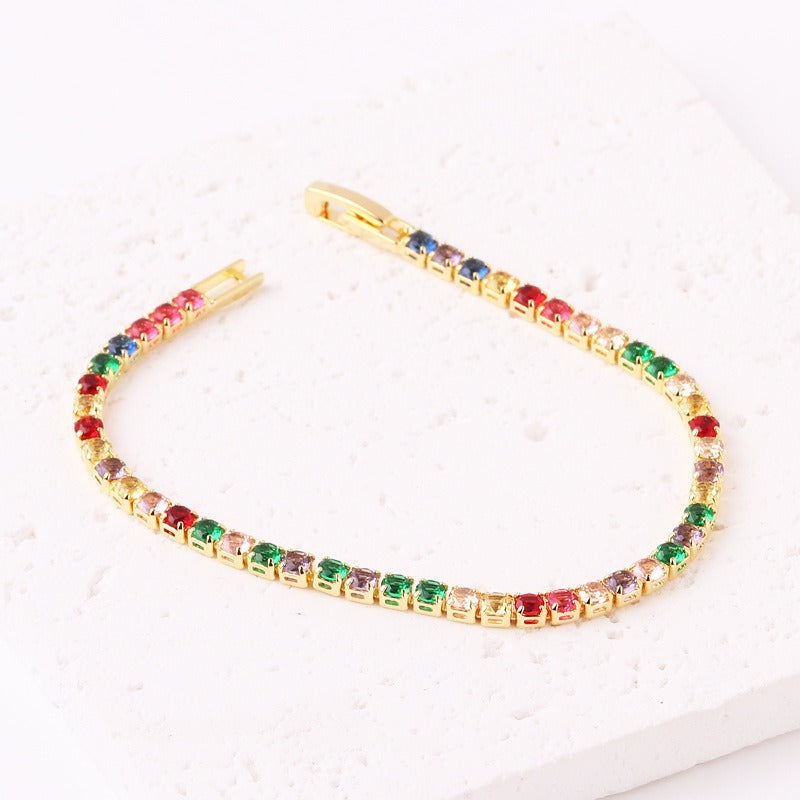 Personalized colored zircon bracelet kod