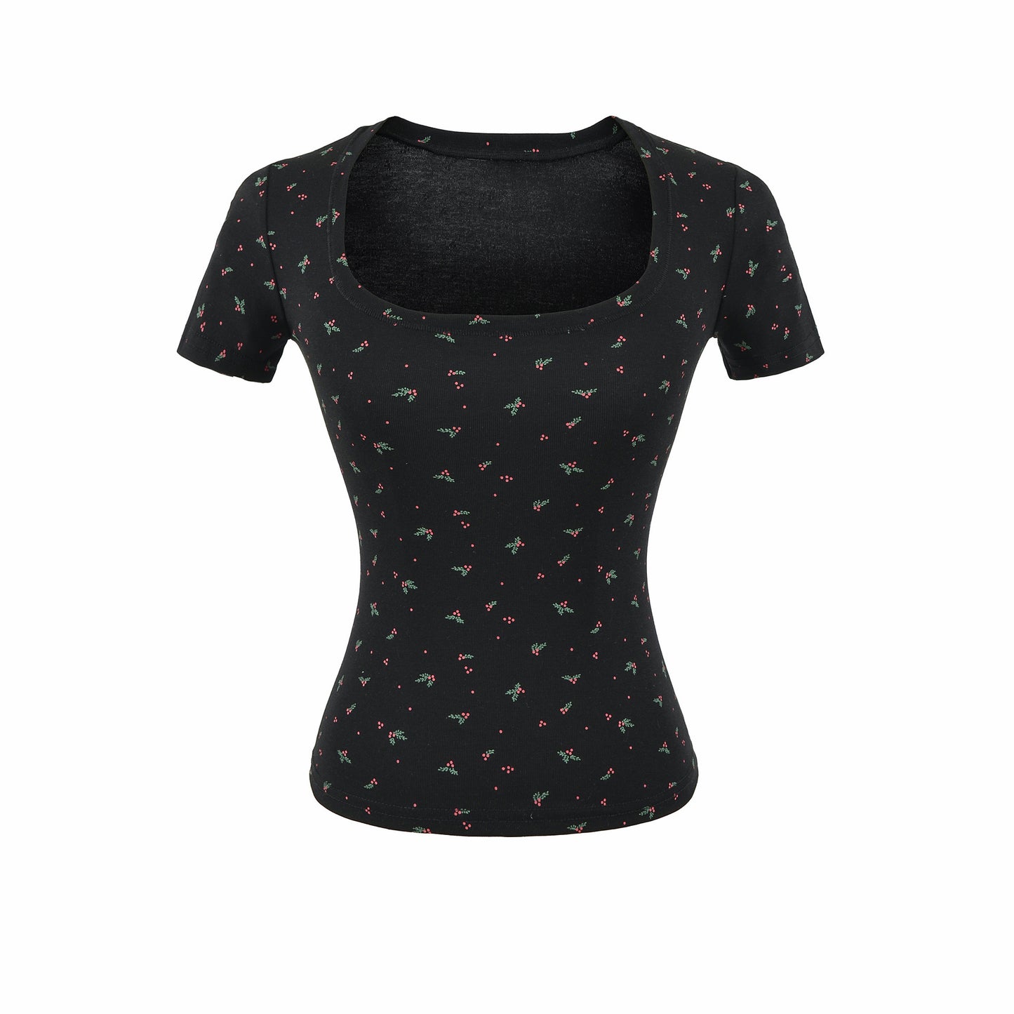 U-Neck Short Sleeve T-Shirt for Women by eprolo