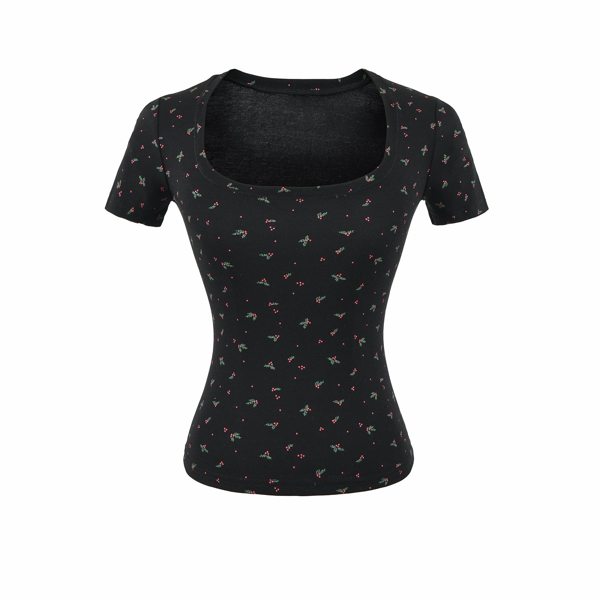 U-Neck Short Sleeve T-Shirt for Women by eprolo