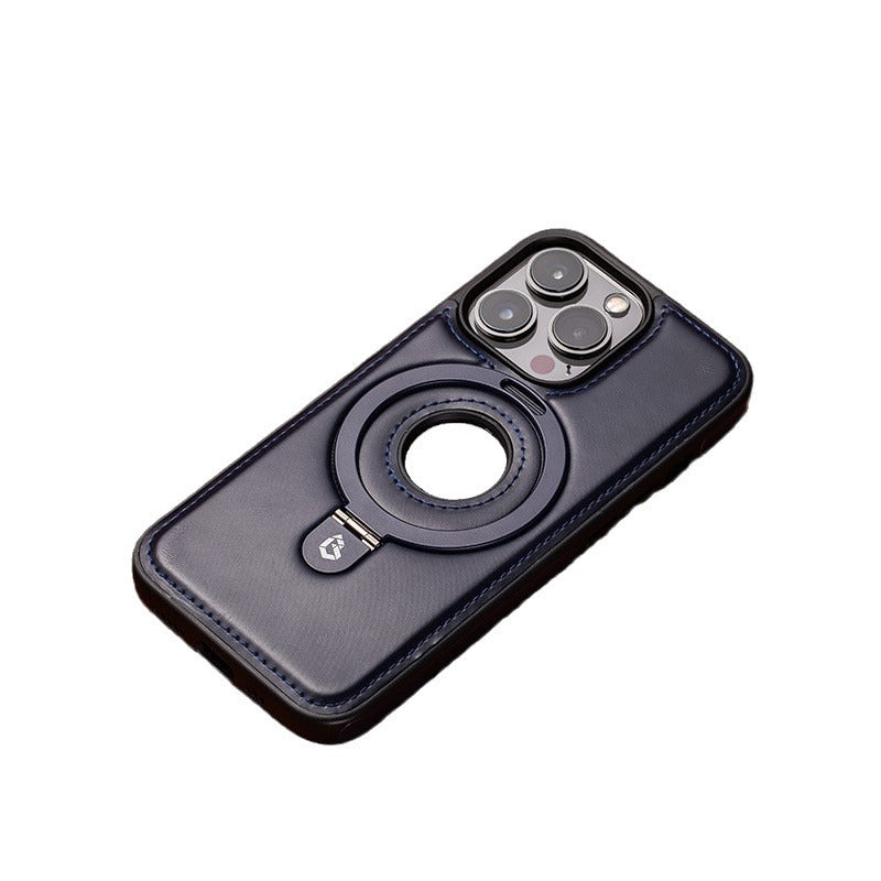 Suitable for Apple 16Promax phone case leather magnetic bracket iPhone 15 anti drop protective case by eprolo
